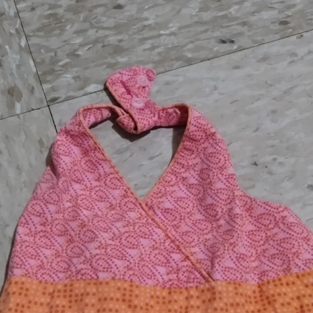 Youngland Girl size 5 Paisley polka dot Floral Stretch A Line Sleeveless Dress - Picture 10 of 13